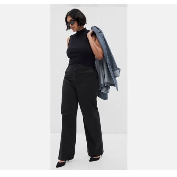 GAP 90's Style Loose Khakis Wide-Leg Size 18/34 Navy Blue RETAIL $80 - SOLD OUT - Picture 5 of 7